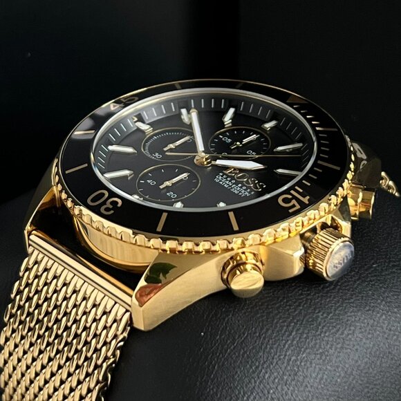 Hugo Boss Men’s Ocean Gold Steel Watch - Picture 11 of 12
